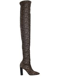 Saint Laurent - Moon Thigh-High Boots - Lyst