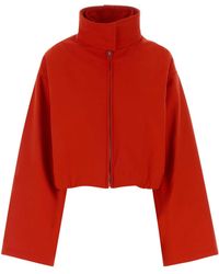 Alaïa - Cotton Bomber Jacket - Lyst
