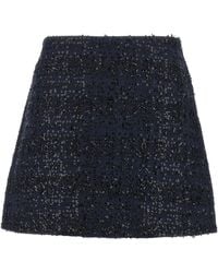 ROTATE BIRGER CHRISTENSEN - Minirock Aus Boucle Mit Pailletten - Lyst