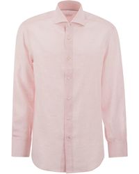 Brunello Cucinelli - Basic Fit Linen Shirt - Lyst