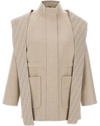 Fendi - Ff Wool Parka - Lyst