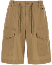 Moncler - Biscuit Cotto Bermuda Shorts - Lyst