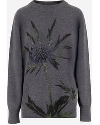 Blumarine - Wool Blend Sweater Met Strass - Lyst