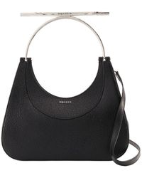 McQueen - Cross Bar Purse Alexander Mc Queen Leather Black/silver - Lyst