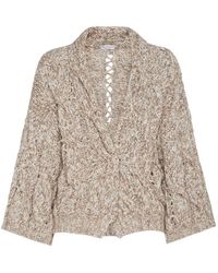Brunello Cucinelli - Grofgebreid Vest - Lyst