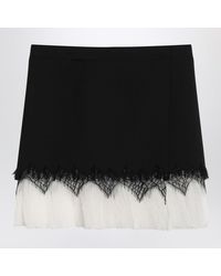 McQueen - Mini Skirt With/Ivory Spider Lace - Lyst