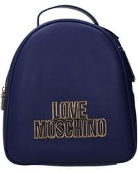 Love Moschino - Zaini E Marsupi Donna Poliuretano Blu/Mirtillo - Lyst
