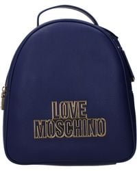 Love Moschino - Zaini E Marsupi Donna Poliuretano Blu/Mirtillo - Lyst