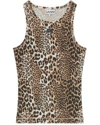 Ganni - Organic Cotton Tank Top - Lyst