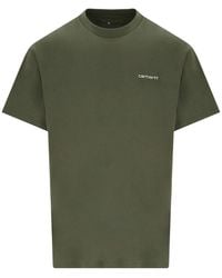 Carhartt - Script Embroidery Leaf T Shirt - Lyst