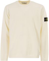 Stone Island - Loose-Fitting Ribbed Crew Neck Jumper - Lyst