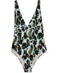 Feel me fab - Crossy Printed One Piece Swimsuit - Lyst
