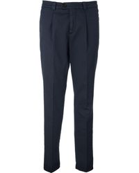 Brunello Cucinelli - Grement Dyed Leisure Fit pantalon dans American Pima Comfort Cotton avec des plis - Lyst