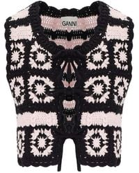 Ganni - And Crochet Vest - Lyst