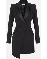 Elisabetta Franchi - Robemanteau avec des détails de smoking - Lyst