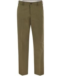 PT Torino - Michael Straight Leg Cotton Linen Trousers - Lyst