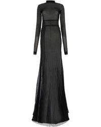 Ann Demeulemeester - Cotton Blend Long Dress - Lyst