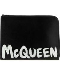 McQueen - Graffiti Leather Pouch - Lyst