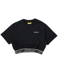 Off-White c/o Virgil Abloh - Crop T Shirt With Logo - Lyst