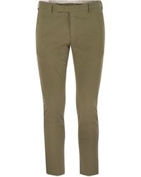 PT Torino - Dieci Stretch Cotton Trousers - Lyst