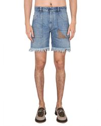 Fendi - Denim Bermuda Shorts For Ss23 - Lyst