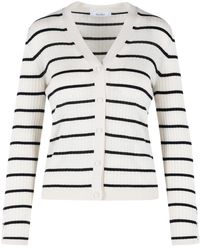 Max Mara - Cardigan en cachemire et soie crème 'Pedale' - Lyst