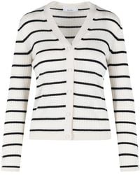 Max Mara - 'Pedale' Cashmere And Cream Silk Cardigan - Lyst