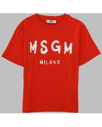 MSGM - Kids 100% Cotton Statement T-Shirt - Lyst