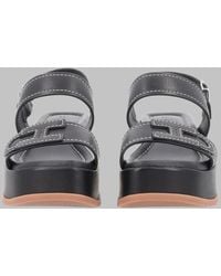Hogan - Leather Platform Sandals - Lyst