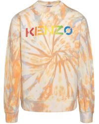 KENZO - Sweat-shirt de logo en coton - Lyst