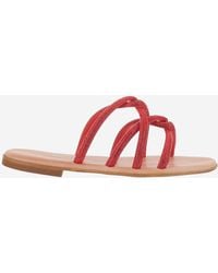 Kima - Leather Sandals With Rhinestones - Lyst