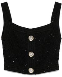 Balmain - Tweed Top - Lyst