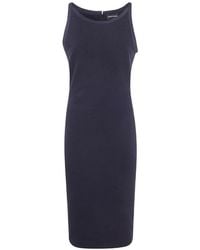 Emporio Armani - Cotton Short Dress - Lyst