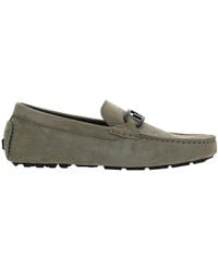 Fendi - Suede Driver Loafers - Lyst