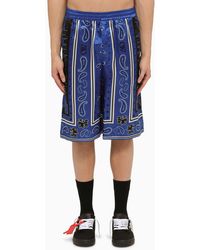 Off-White c/o Virgil Abloh - Off- Nautical Bermuda Shorts With Print - Lyst