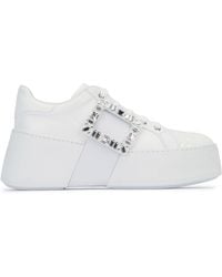 Roger Vivier - Viv Skate High Strass Sneakers - Lyst