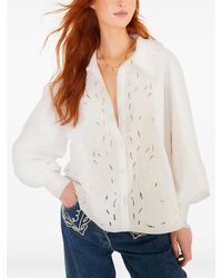 FARM Rio - Off- Embroidered Long Sleeve Shirt - Lyst