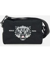 KENZO - Varsity Schwarze Stoff Schultertasche - Lyst