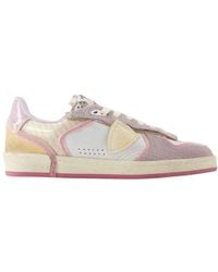 Philippe Model - Bunte Leder Sneakers Mit Mandelförmiger Spitze - Lyst