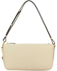 Gucci - Ivory Leather Medium Half Horsebit Shoulder Bag - Lyst