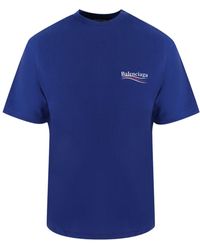 Balenciaga WL0 620969 TIV52 1195 Blaues T-Shirt