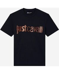 Just Cavalli - Cotton T-Shirt - Lyst