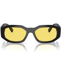 Versace - Sonnenbrille Ve4361 GB1/85 Biggie Schwarz/Gelb Unisex - Lyst