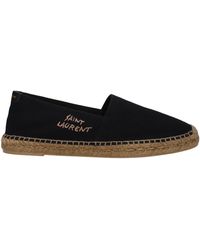 Saint Laurent - Herrens Schwarze Espadrillas aus Stoff - Lyst