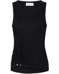 Rabanne - Asymmetrische Tanktop Met Verzamelde Details - Lyst