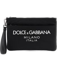 Dolce & Gabbana - Nylonbeutel mit gummiertem Logo - Lyst