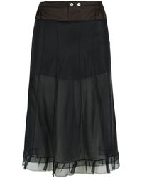 Maison Margiela - Falda de poliéster negro de - Lyst
