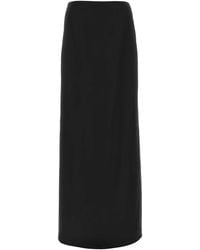 Bottega Veneta - Silk Twill Skirt - Lyst