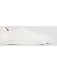 Giorgio Armani - Embossed Logo Leather Sneakers - Lyst