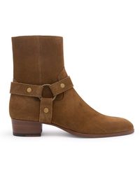 Saint Laurent - Wyatt Harness Ankle Boots - Lyst
